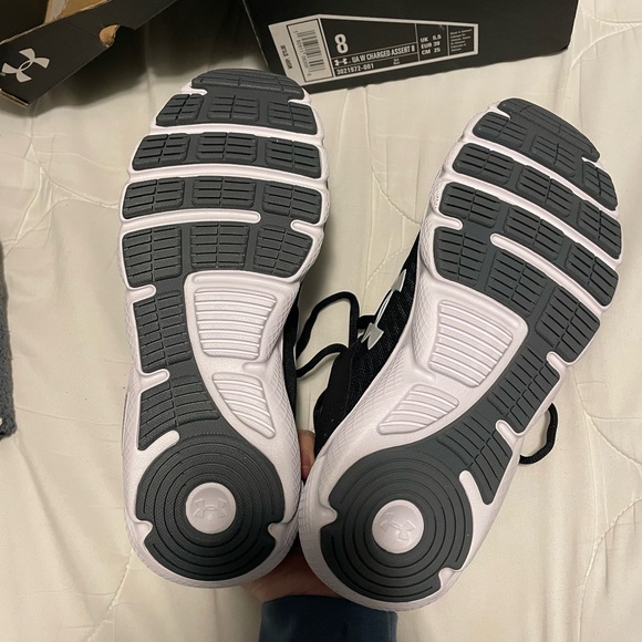 Under Armour Women's Black and White Athletic Shoes - Picture 3 of 4